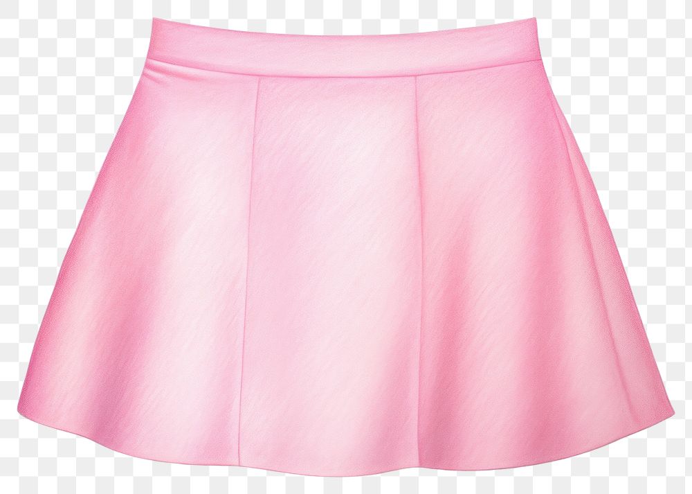 PNG  Short skirt pink white background outerwear. AI generated Image by rawpixel.