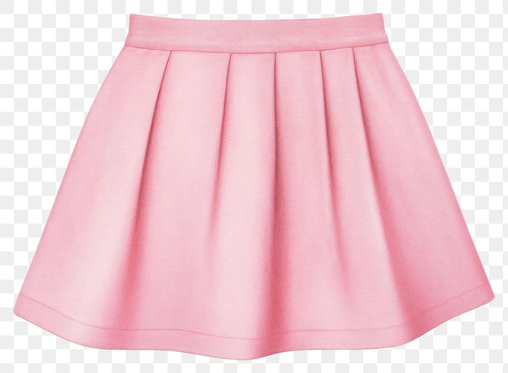PNG  Short skirt pink white background coathanger. AI generated Image by rawpixel.