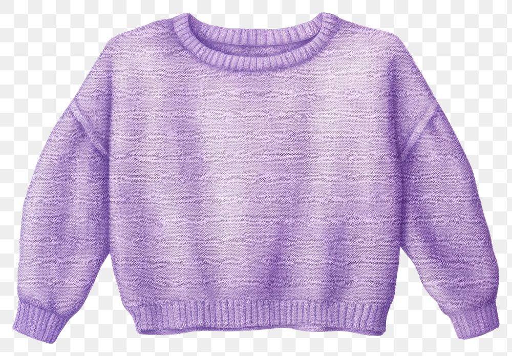 PNG  Sweater sweatshirt purple white background. AI generated Image by rawpixel.