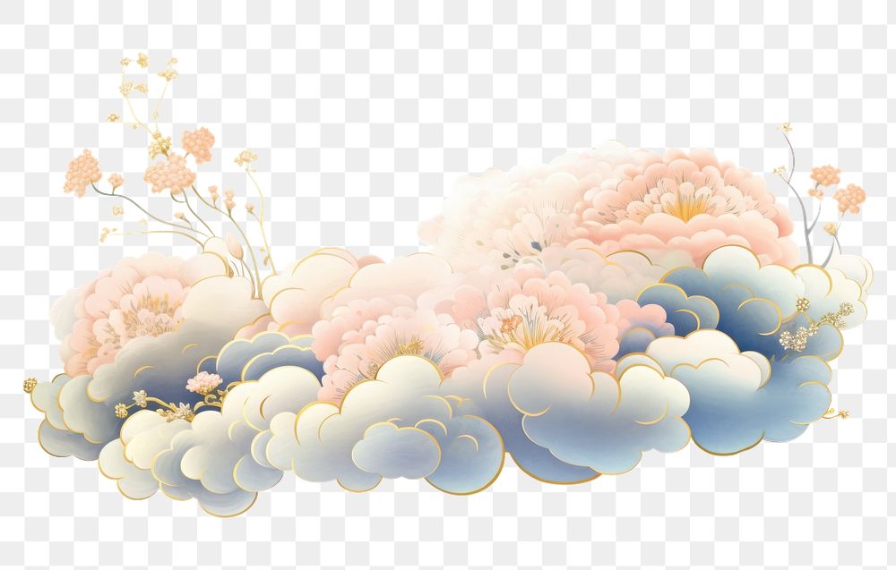 PNG Auspicious cloud backgrounds pattern flower