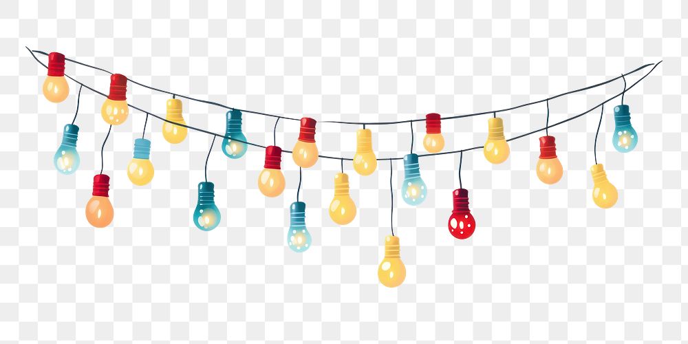 PNG  Christmas lights decoration lightbulb white background