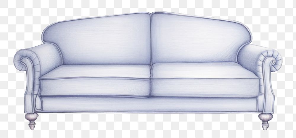 PNG  Sofa vintage furniture armchair drawing. AI generated Image by rawpixel.