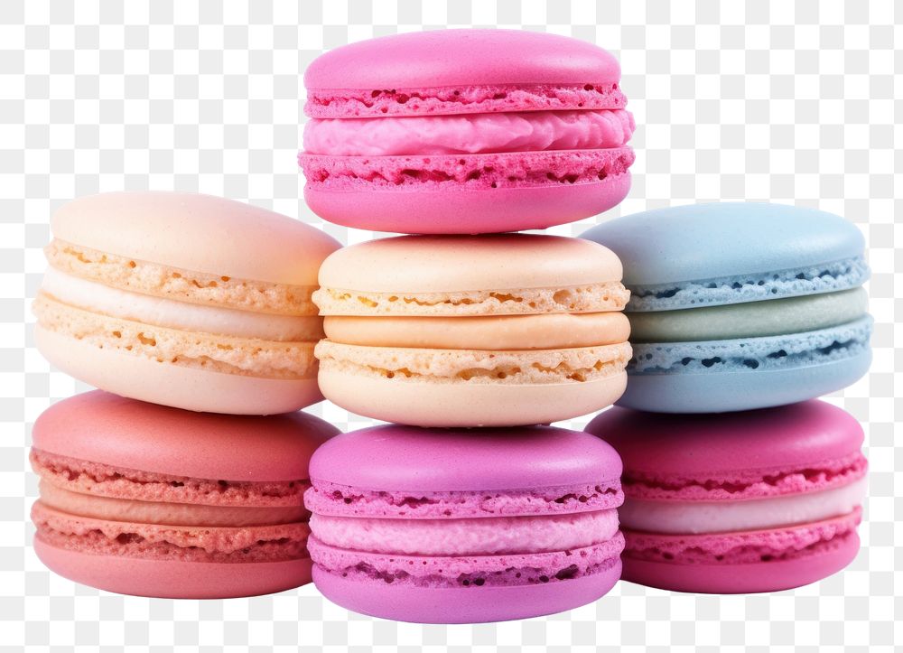 PNG  Macaron macarons food white background. AI generated Image by rawpixel.