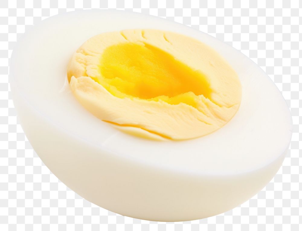 PNG Boiled egg food white background freshness. AI generated Image by rawpixel.