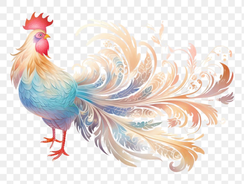 PNG Chicken poultry rooster animal. AI generated Image by rawpixel.