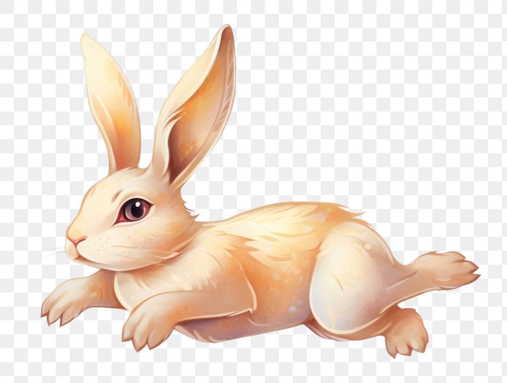 PNG Zodiac rabbit jumping animal rodent mammal. AI generated Image by rawpixel.