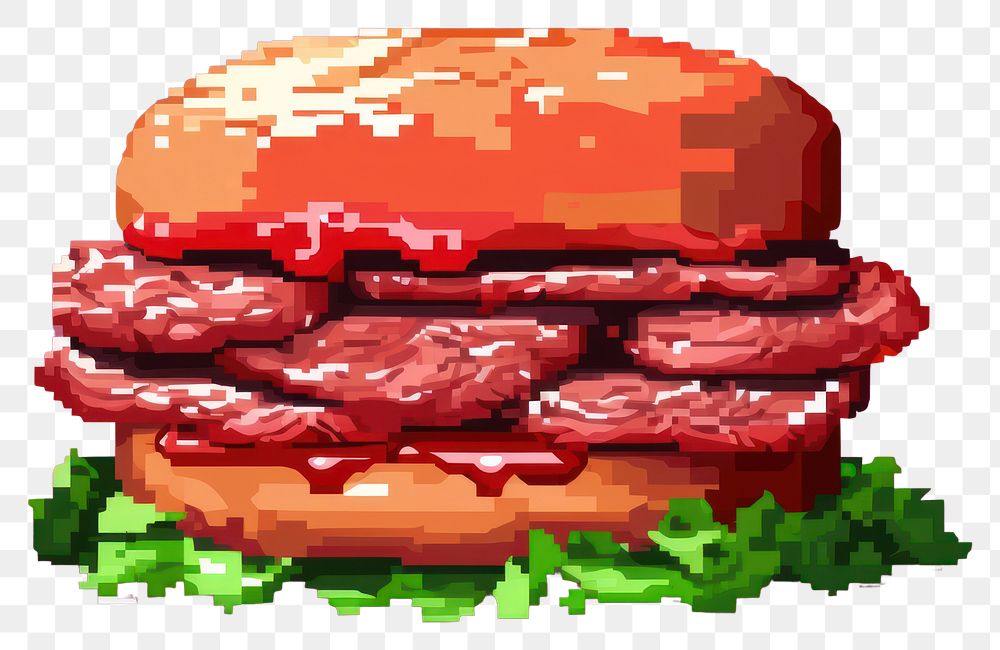 PNG Meat food hamburger vegetable. AI generated Image by rawpixel.