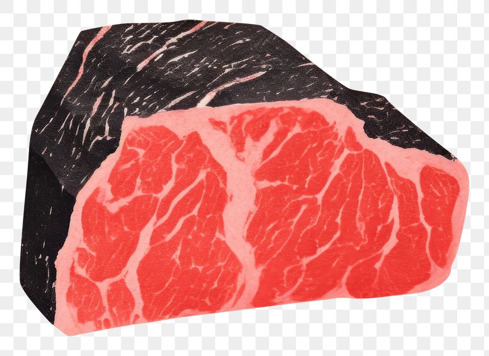 PNG Roasted steak art creativity painting. AI generated Image by rawpixel.