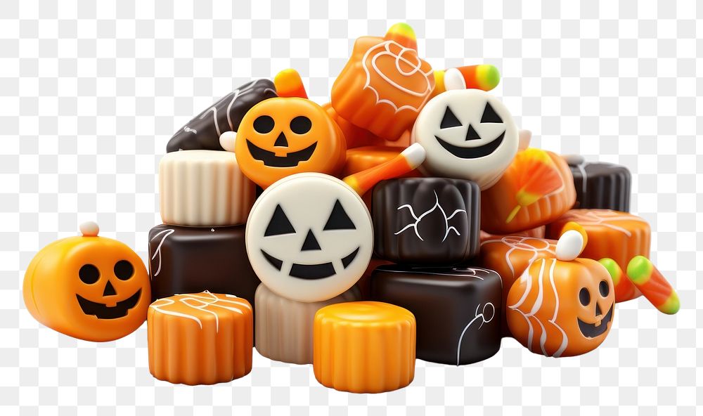 PNG Halloween candies confectionery vegetable dessert. AI generated Image by rawpixel.