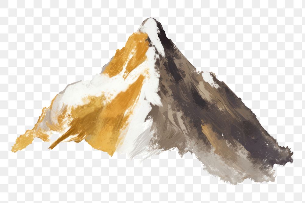PNG  Mountain painting drawing nature. AI generated Image by rawpixel.