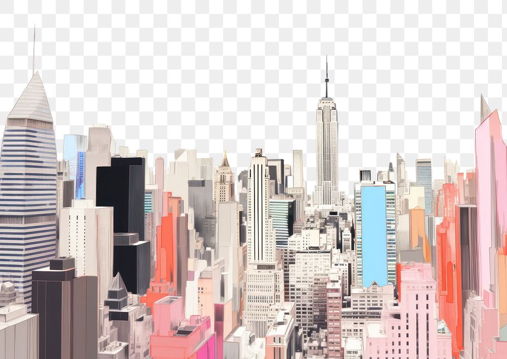PNG New york cityscape border. AI generated Image by rawpixel.