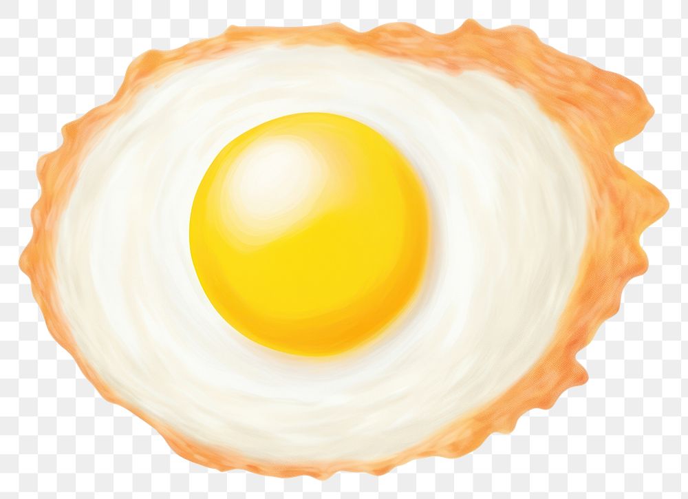 PNG  Fried egg food white background breakfast. AI generated Image by rawpixel.