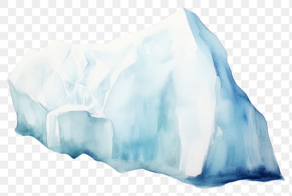 PNG  Iceberg drawing nature white background. AI generated Image by rawpixel.
