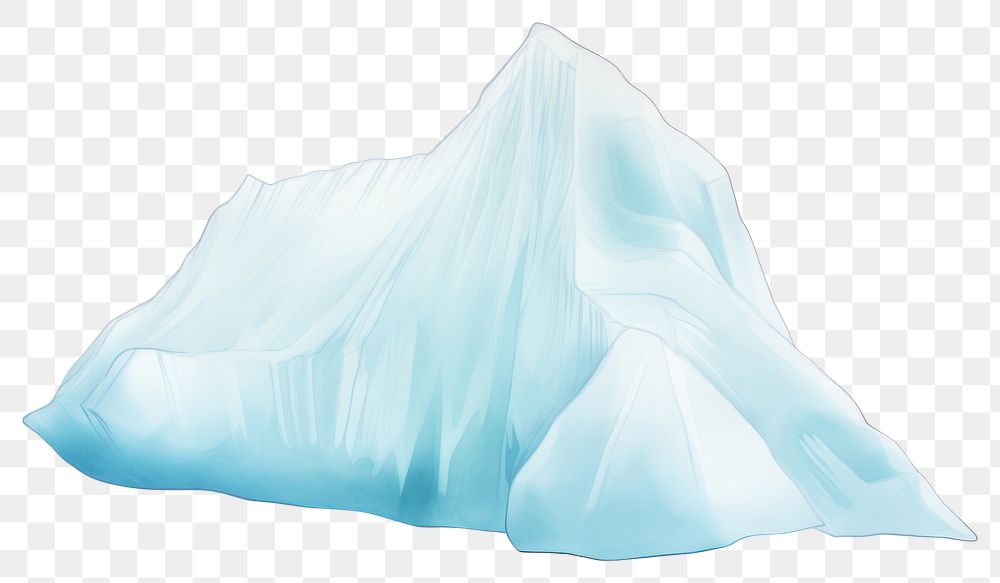 PNG  Iceberg nature white white background. AI generated Image by rawpixel.