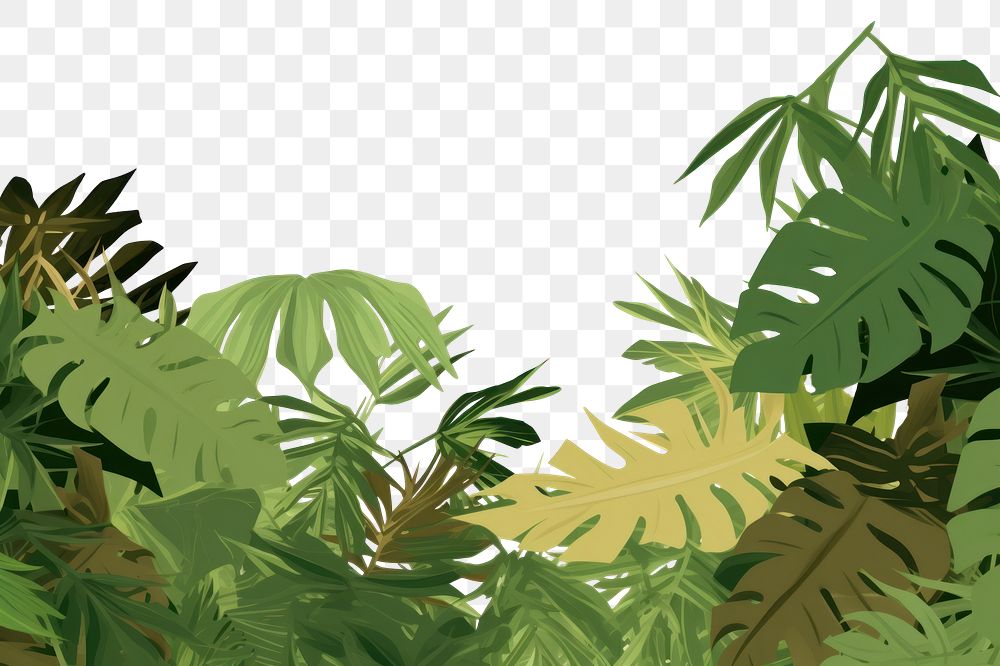 PNG Jungle border. AI generated Image by rawpixel.