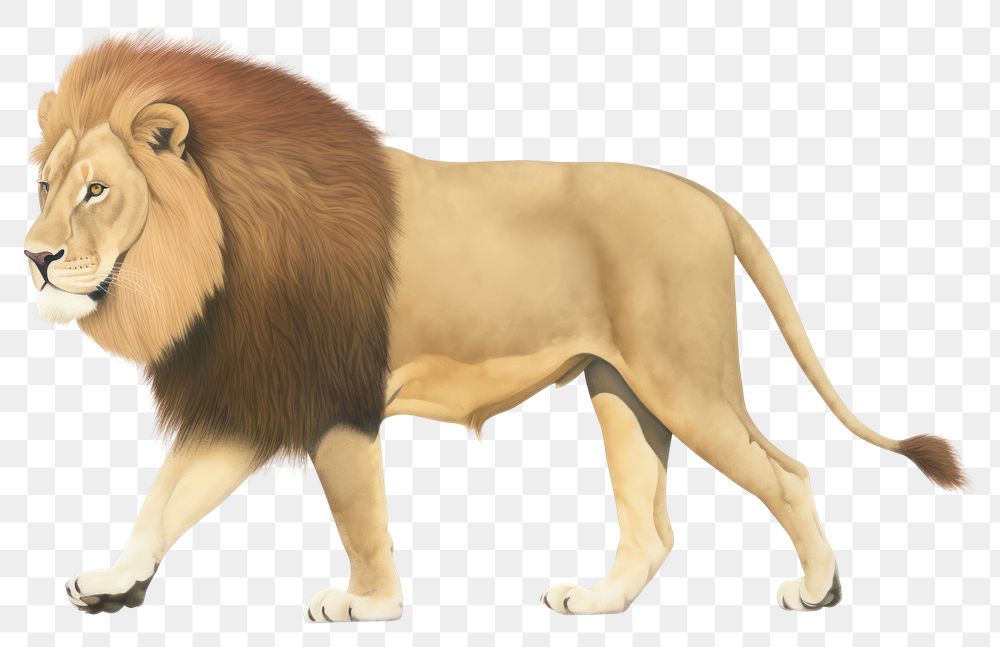 PNG  Lion wildlife mammal animal. AI generated Image by rawpixel.