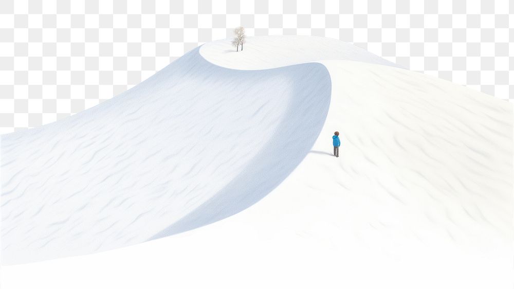 PNG  Snow hill drawing sports nature. AI generated Image by rawpixel.