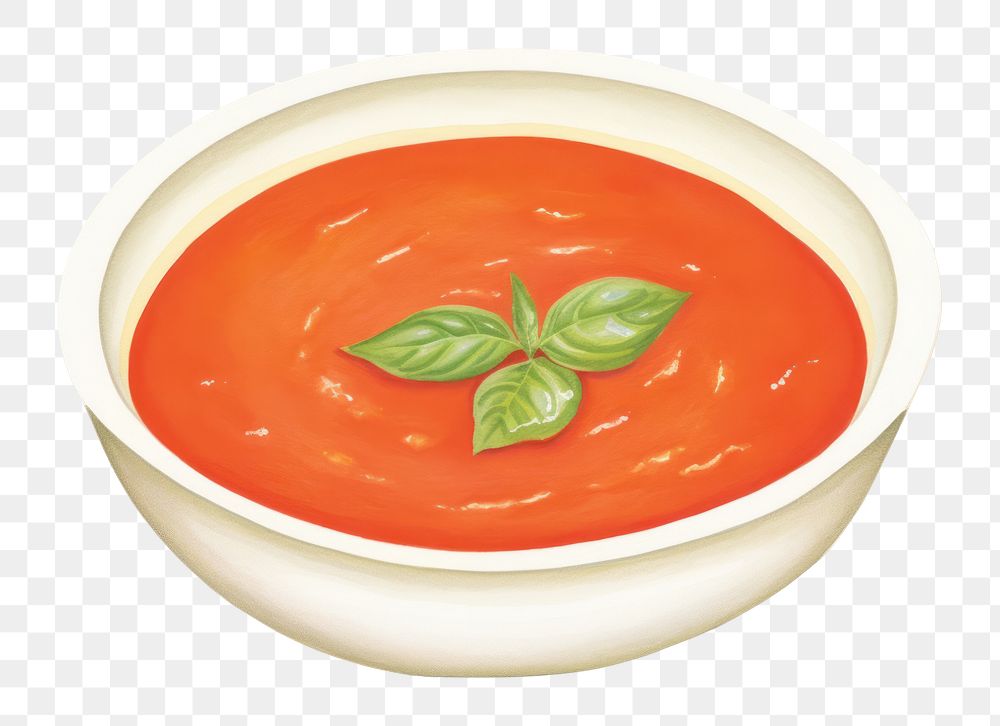PNG  Tomato Basil Soup soup food tomato. AI generated Image by rawpixel.