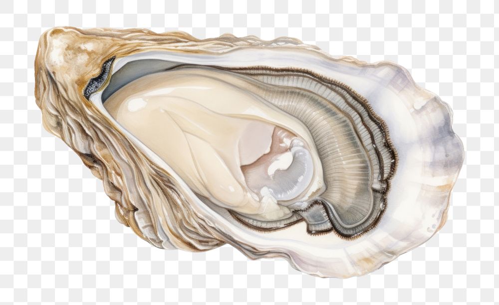 PNG  Oyster seafood drawing clam white background. 