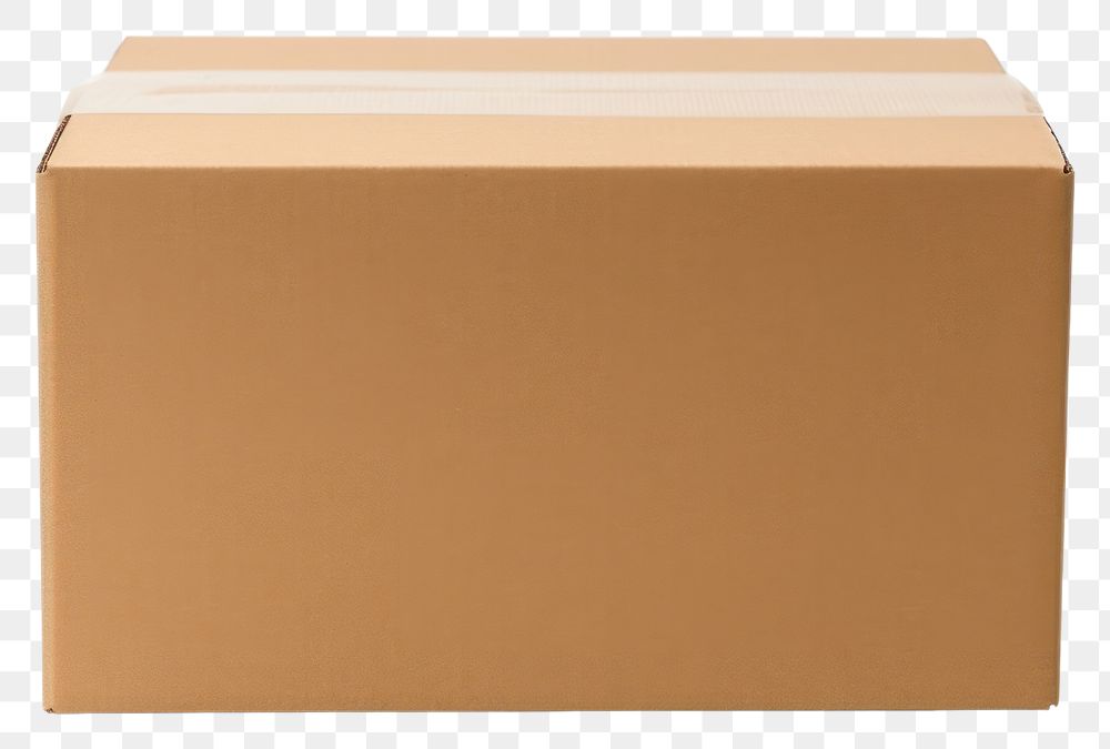 PNG Cardboard box carton brown white background delivering container. AI generated Image by rawpixel.