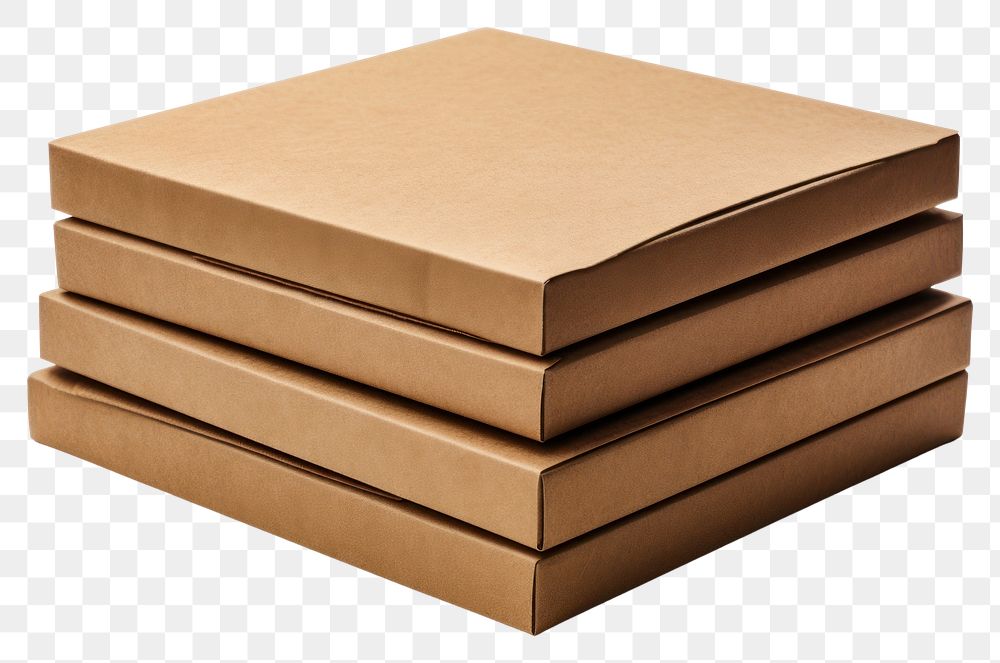 PNG Brown stacked cardboard box carton white background simplicity. AI generated Image by rawpixel.