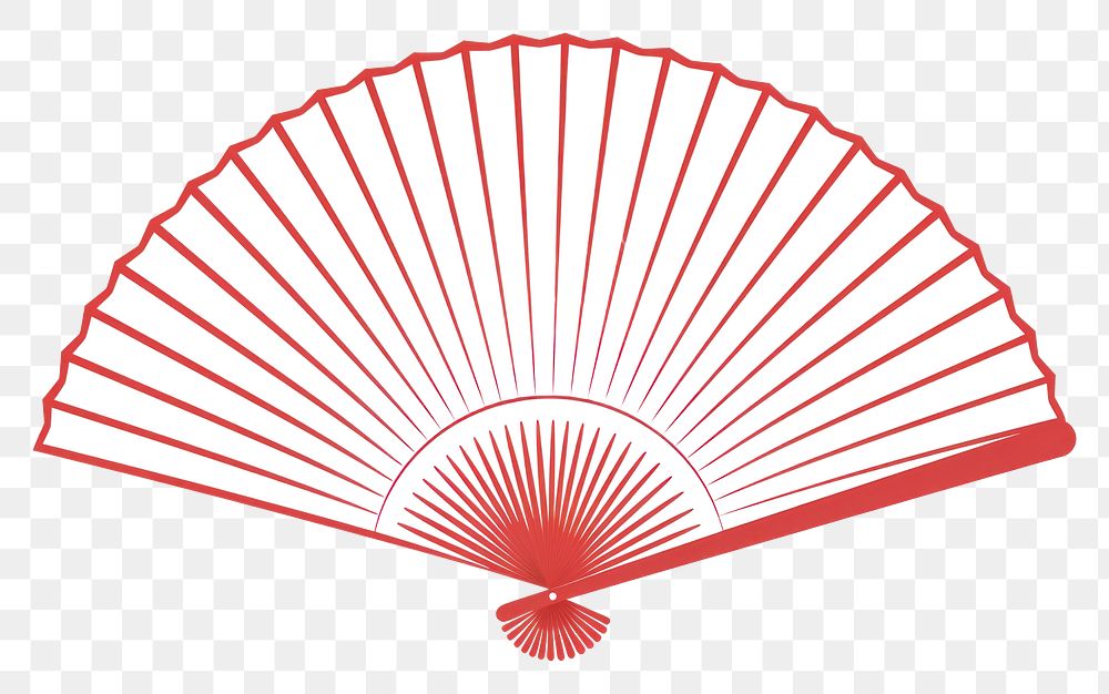 PNG Chinese fan line red white background. AI generated Image by rawpixel.