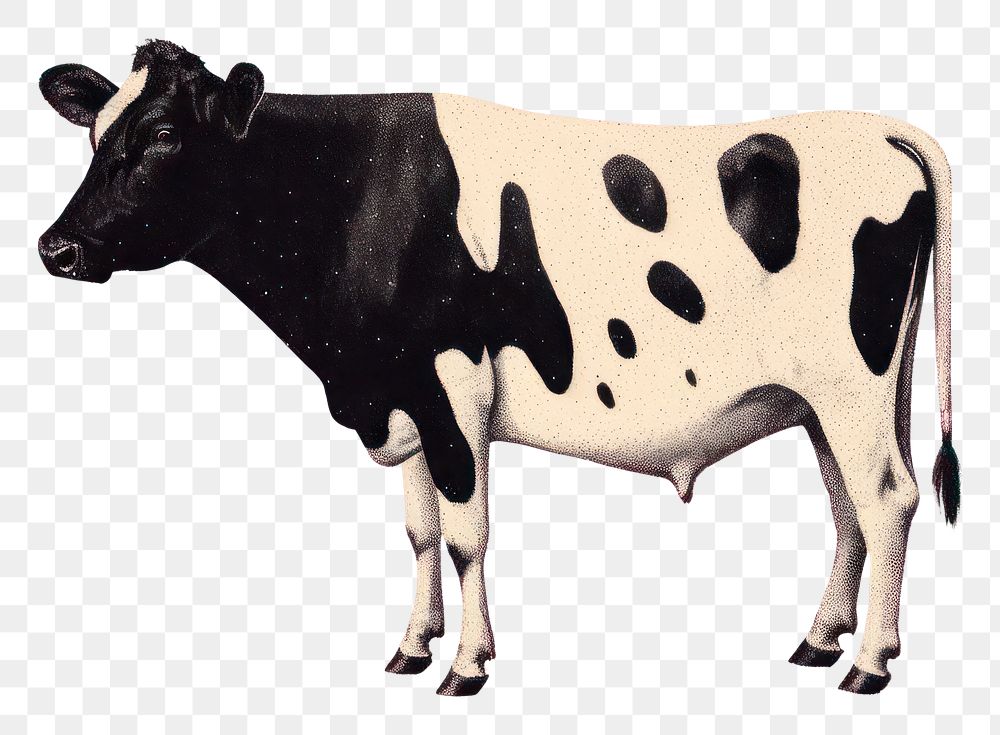 PNG Cow cattle livestock mammal. AI generated Image by rawpixel.