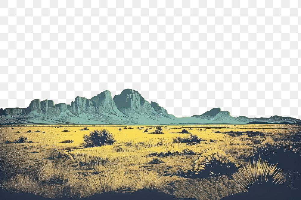 PNG Desert landscape panoramic sunlight. 