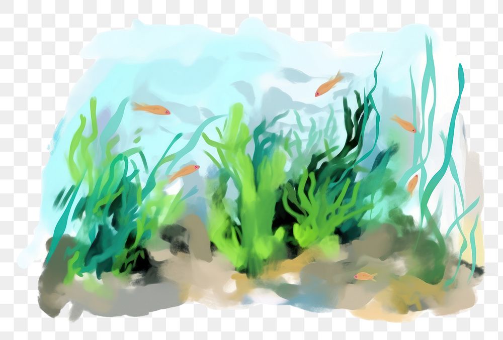 PNG Aquarium outdoors drawing fish. AI generated Image by rawpixel.