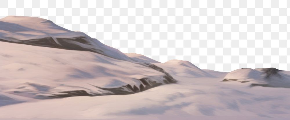 PNG  Landscape snow outdoors nature. AI generated Image by rawpixel.