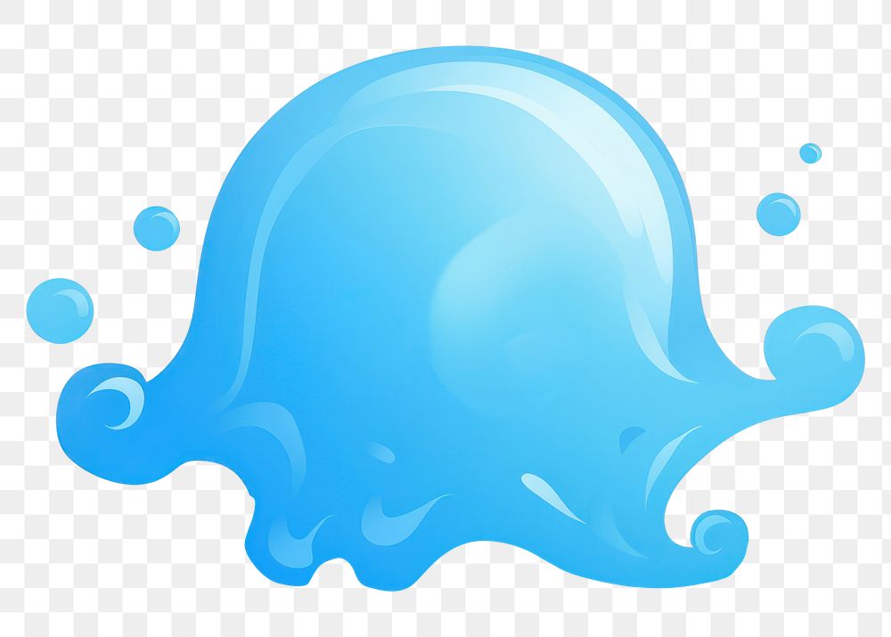 PNG Blob swimming blue transparent. 