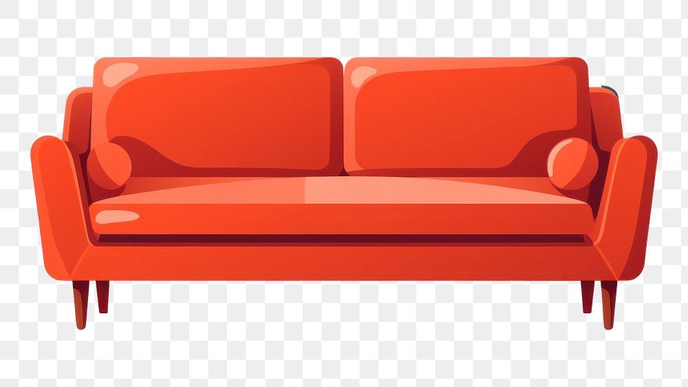 PNG  Sofa furniture white background comfortable. AI generated Image by rawpixel.