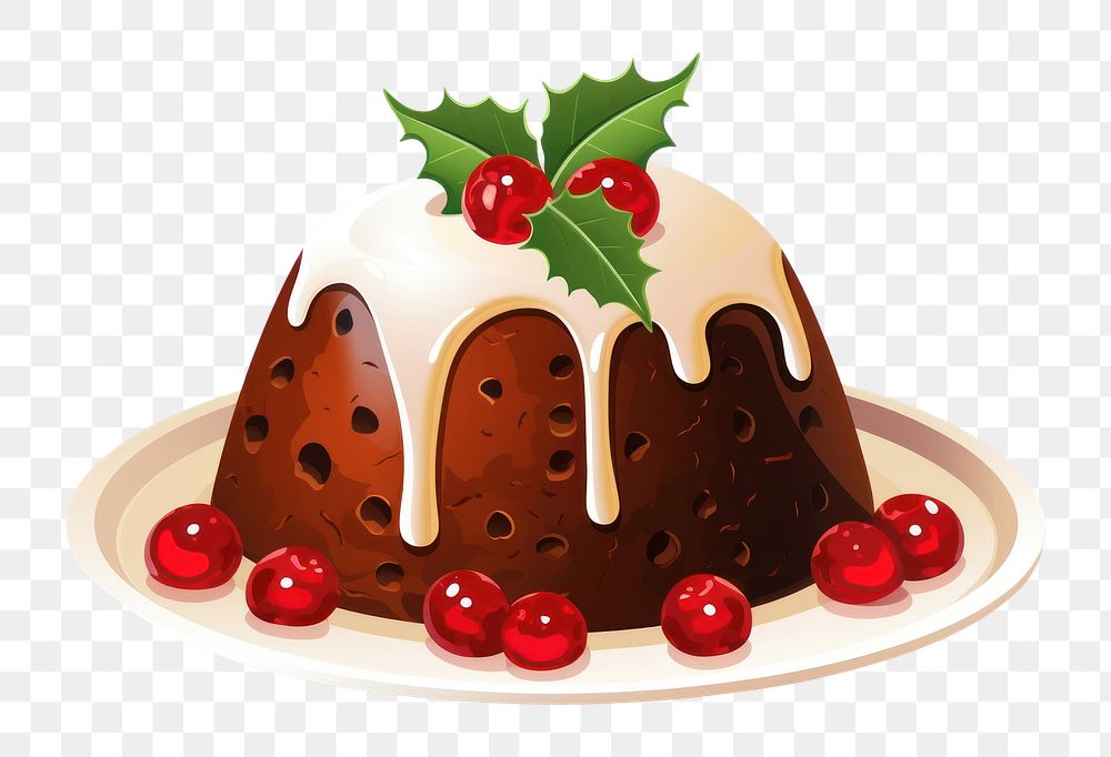 PNG Christmas pudding dessert fruit food. AI generated Image by rawpixel.