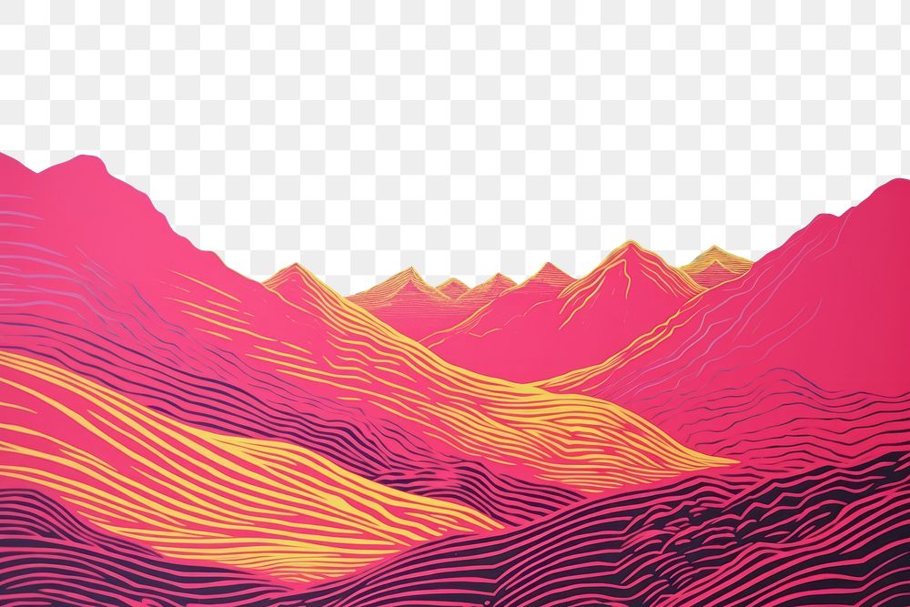 PNG Landscape backgrounds mountain painting. AI generated Image by rawpixel.