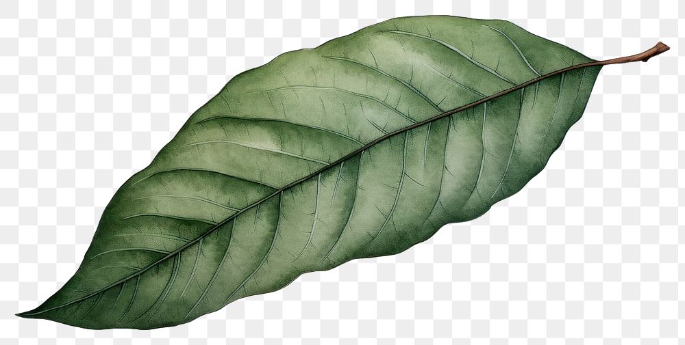 PNG Leaf plant white background annonaceae. AI generated Image by rawpixel.