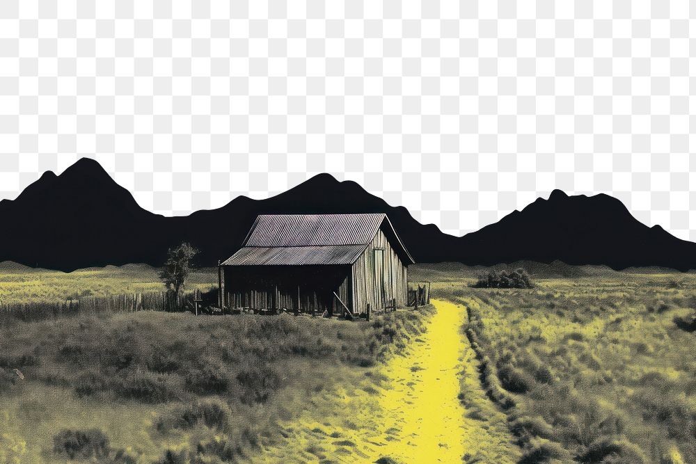 PNG Hut architecture landscape outdoors. AI generated Image by rawpixel.