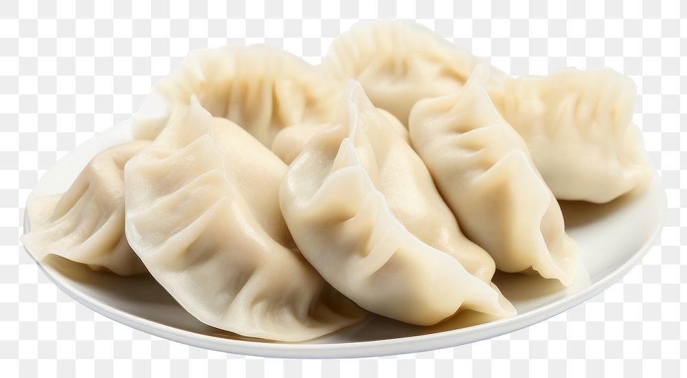 PNG Dumpling plate food xiaolongbao. AI generated Image by rawpixel.