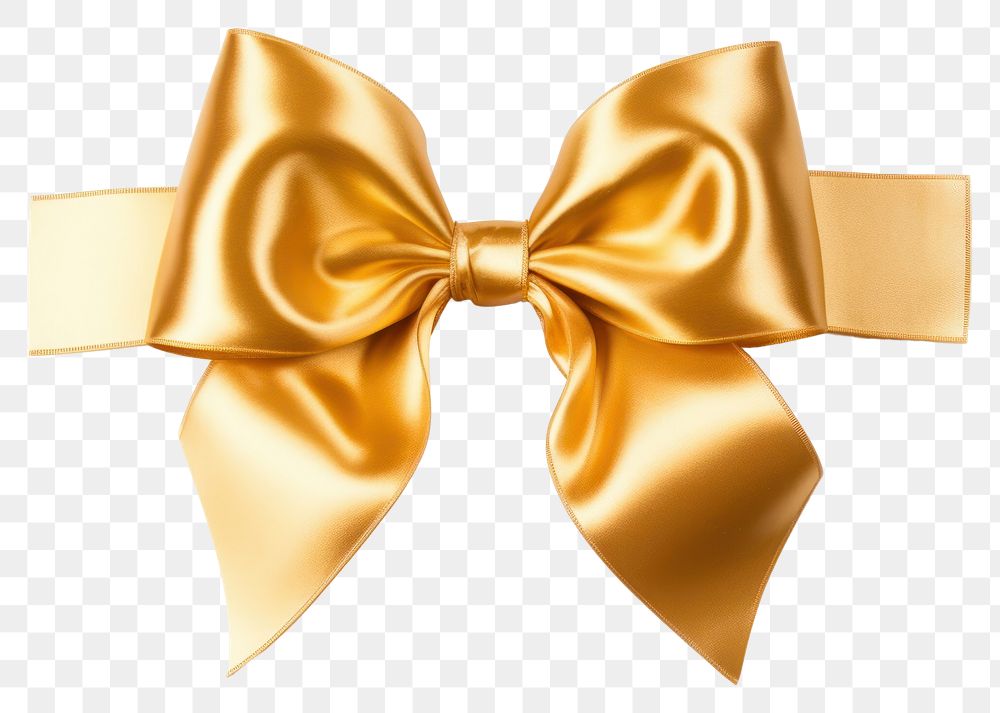 PNG  Golden Bow Gift Ribbon ribbon gift gold. AI generated Image by rawpixel.