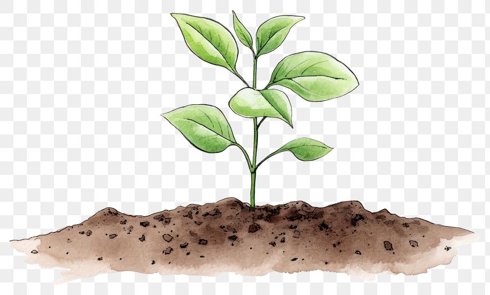 PNG Plant sketch leaf soil. 