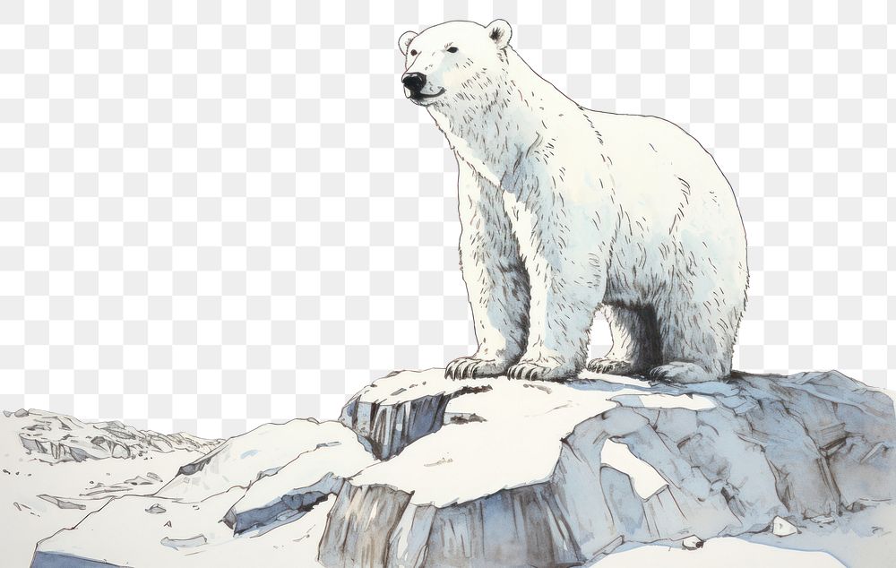 PNG Polar bear wildlife cartoon | Free PNG Illustration - rawpixel