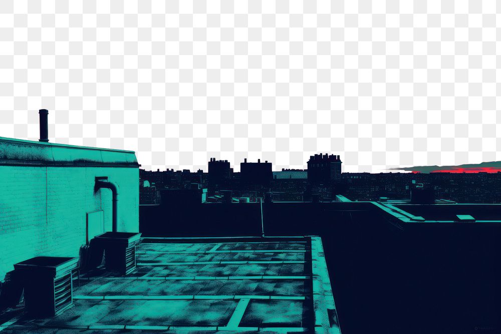 PNG Rooftop building architecture cityscape outdoors. AI generated Image by rawpixel.