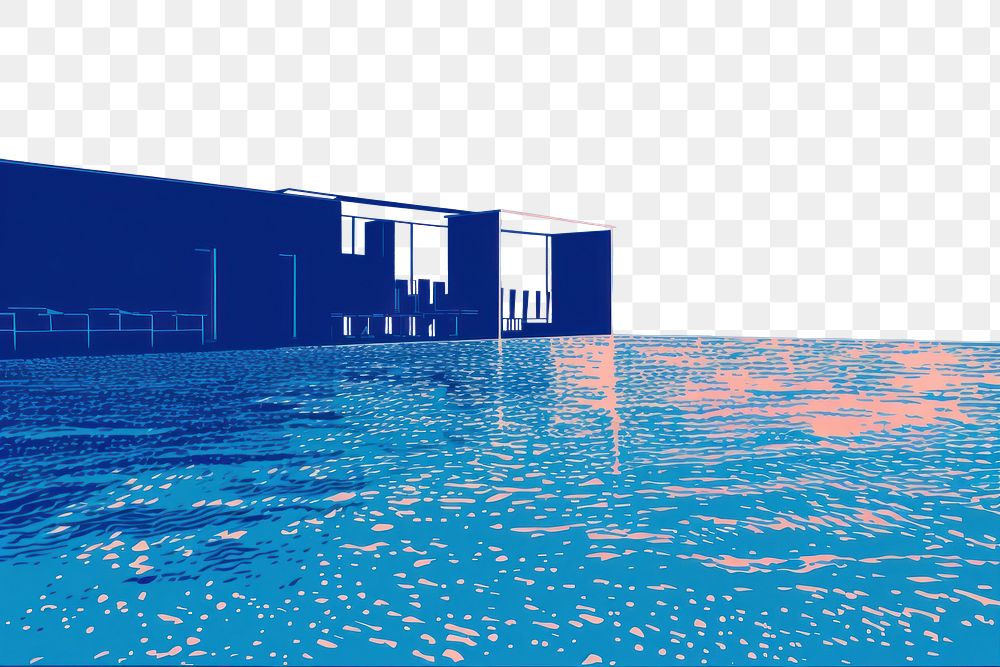 PNG Swimming pool outdoors ocean sky. AI generated Image by rawpixel.
