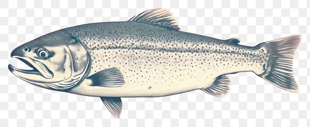 PNG Salmon fish animal trout underwater. AI generated Image by rawpixel.