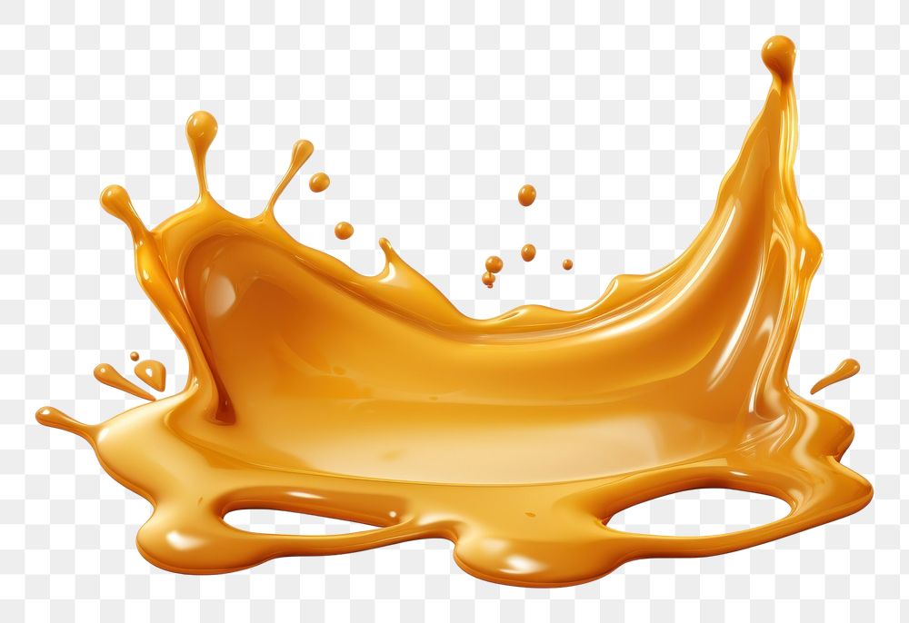 PNG  Splash of caramel simplicity splattered splashing. AI generated Image by rawpixel.