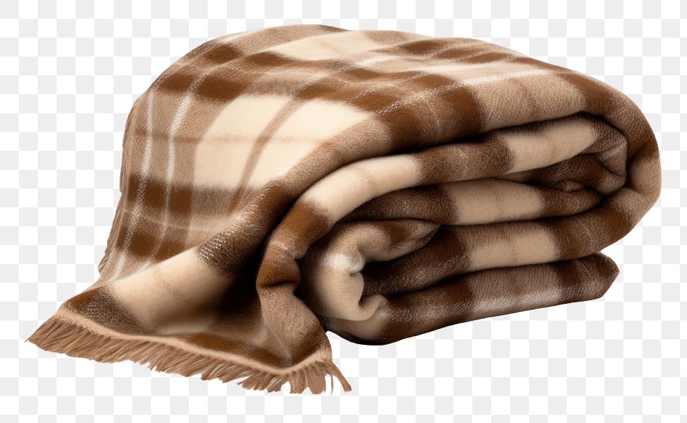 PNG Brown alpaca wool blanket white background softness. 