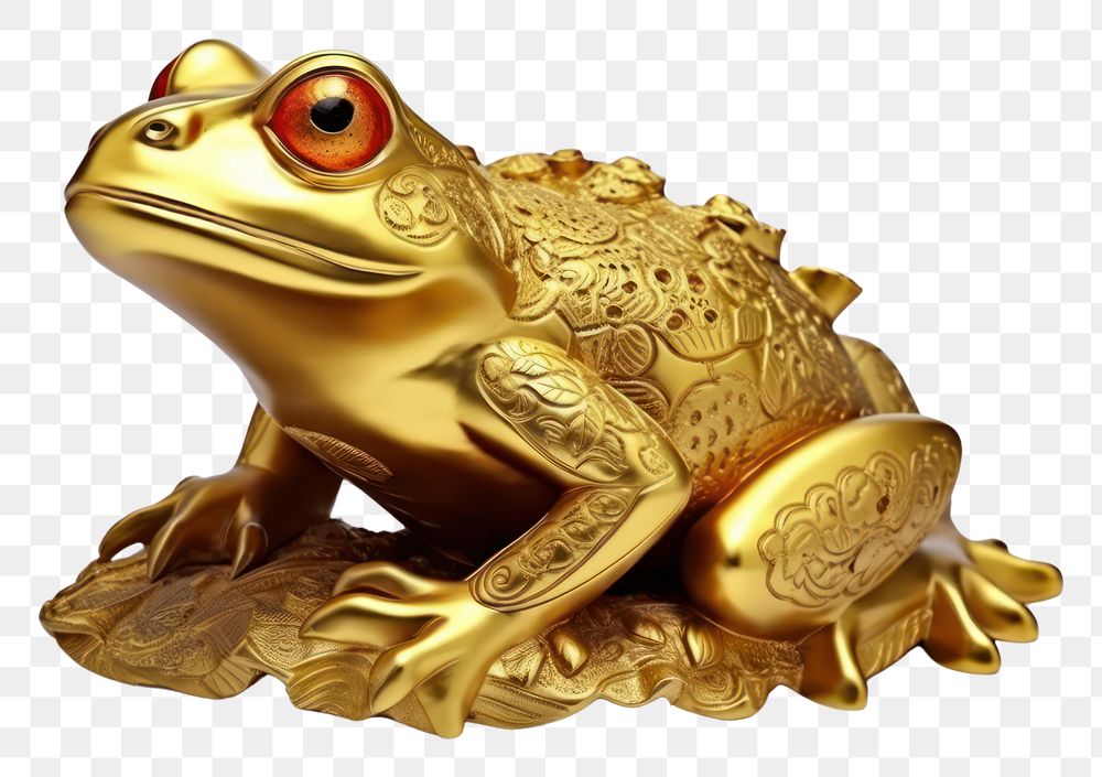 PNG Golden frog amphibian wildlife animal. AI generated Image by rawpixel.