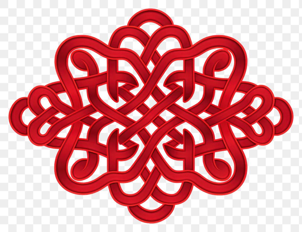 PNG Chinese knotty cross pattern red decoration. AI generated Image by rawpixel.