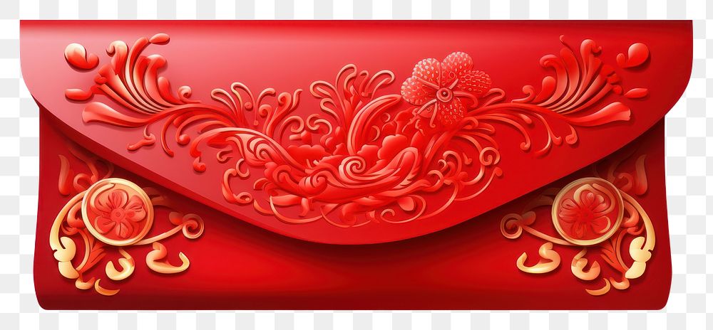 PNG Chinese Red Envelope handbag red white background. AI generated Image by rawpixel.