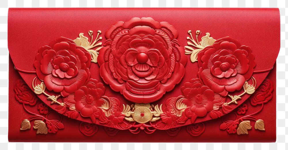 PNG Chinese Red Envelope handbag rose red. AI generated Image by rawpixel.
