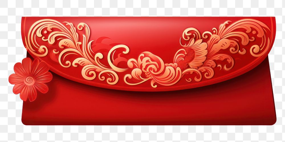 PNG Chinese Red Envelope pattern red white background. AI generated Image by rawpixel.